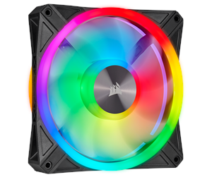 Kabinettvifte - Corsair iCUE QL140 RGB - Black - Kabinettvifte - 140mm - Svart med RGB LED-lys - 26 dBA - CO-9050099-WW