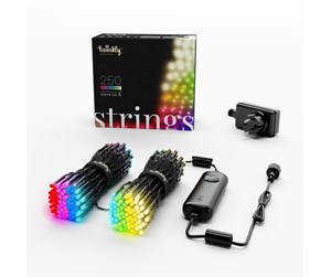 Smarthus - Twinkly Strings – 250 App-kontrollerte RGB + Varmhvite LEDer, 20 m, sort ledning - TWS250SPP-BEU