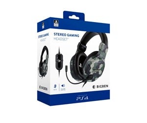 Spill - Tilbehør - BigBen Interactive PS4/PS5 Gaming Headset V3 - Green - Headset - Sony PlayStation 4 - PS4OFHEADSETV3GR