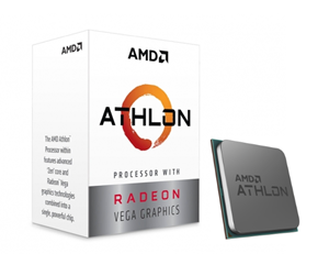 Prosessor/CPU - AMD Athlon 3000G Prosessor/CPU - 2 kjerner - 3.5 GHz - AMD AM4 - AMD Boks (med kjøler) - YD3000C6FHBOX