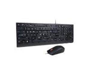 Tastatur - Lenovo Essential Wired Combo - keyboard and mouse set - French / German - Switzerland - Tastatur - Sveitsisk fransk / tysk - Svart - 00XH621