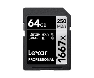 Minnekort - Lexar Professional SILVER 1667x - 250MB/s - 64GB - LSD64GCB1667