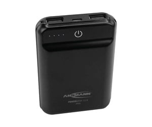 Nødlader - ANSMANN Powerbank 10.8 Mini Nødlader - Svart - 10000 mAh - 1700-0091