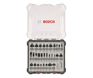 Freser - Bosch Sett med fresejern, 30 deler, blandet, 8 mm skaft 30-piece Mixed Application Router Bit Set. - 2607017475