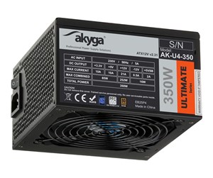 Strømforsyning (PSU) - Akyga Ultimate Series Strømforsyning (PSU) - 350 Watt - 120 mm - ATX 2.31 - 80 Plus Bronze sertifisert - AK-U4-350