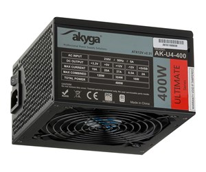 Strømforsyning (PSU) - Akyga Ultimate Series Strømforsyning (PSU) - 400 Watt - 120 mm - ATX 2.31 - 80 Plus Bronze sertifisert - AK-U4-400