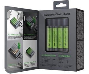 Batteri - GP ReCyko+ CHARGE AnyWay 3in1 Charger & Powerbank - 134DX411270AAHCEC4