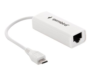 Nettverksadapter - Gembird NIC-mU2-01 MicroUSB 2.0 LAN adapter for mobile devices - NIC-mU2-01