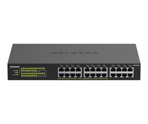 Switch/splitter - Netgear GS324P 24-Port Gigabit Ethernet Unmanaged Switch with 16-Ports PoE+ (190W) - GS324P-100EUS