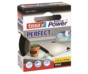 Tape & Lim - tesa Cloth Tape extra Power Perfect 2.75m x 19mm Black - 56341-00027-03