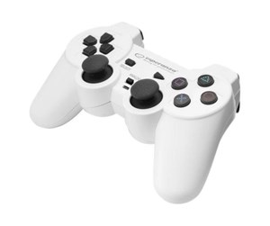 Spill - Tilbehør - Esperanza GamePad PS3/PC USB Trooper White - Controller - PC - EGG107W