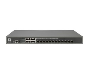 Switch/splitter - LevelOne GTL-2091 20-Port L3 Managed Gigabit Switch (12 x 10GbE SFP+ 8 x Gigabit RJ45) Redundant power supply - GTL-2091