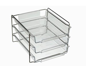 Skrivebordstilbehør - Bantex Vision Brevkurver Cash & Carry 3-Pakning, Transparent - 100400406