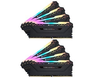 RAM - Corsair Vengeance RGB PRO DDR4-3200 - 256GB - CL16 - Octa Channel (8 pcs) - Intel XMP - Svart med RGB - CMW256GX4M8E3200C16