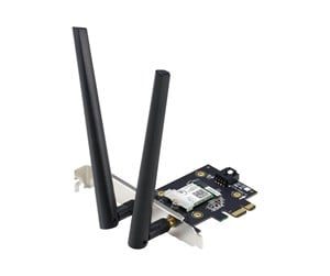 Nettverksadapter - ASUS PCE-AX3000 AX3000 Dual Band PCI-E WiFi 6 (802.11ax). Supporting 160MHz Bluetooth 5.0 WPA3 network security OFDMA and MU-MIMO - 90IG0610-MO0R10