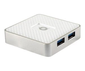 USB-hub - Conceptronics Conceptronic HUBBIES03W - Version 1 - hub - 4 ports USB-hub - 4 porter - Hvit - HUBBIES03W