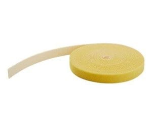 Kabelordner/Kabelstrømpe - StarTech.com 25ft. Hook and Loop Roll - Yellow - Cable Management - hook & loop fastener - HKLP25YW