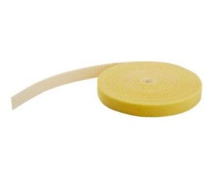 Kabelordner/Kabelstrømpe - StarTech.com 50ft. Hook and Loop Roll - Yellow - Cable Management - hook & loop fastener - HKLP50YW