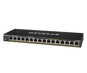 Switch/splitter - Netgear GS316PP 16-Port Gigabit Ethernet Unmanaged PoE+ Switch with FlexPoE (183W) - GS316PP-100EUS