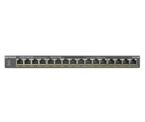 Switch/splitter - Netgear GS316P-100EUS Unmanaged 16-Port PoE Gigabit Ethernet Switch - GS316P-100EUS