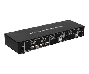 KVM-switch - IC INTRACOM techly 2-Port DisplayPort1.2 Dual-Monitor KVM Switch - IDATA-DP-KVM2