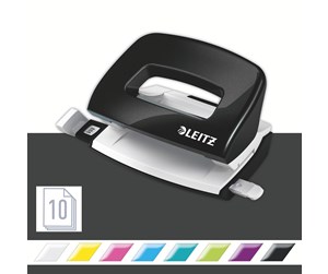 Hullemaskin & Stiftemaskin - Leitz Hullemaskin  WOW Mini 2 hull/10 ark Sort - 50601095