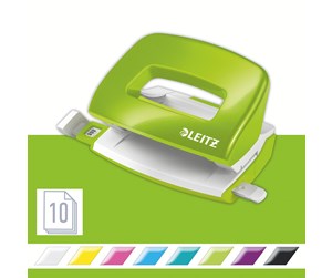 Hullemaskin & Stiftemaskin - Leitz Hullemaskin  WOW Mini 2 hull/10 ark Grønn - 50601054