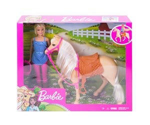 Dukker, Bamser & Utstyr - Barbie Doll and Horse (Blonde) - 960-0203