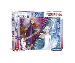 Puslespill - Clementoni 104 pcs. Puzzles Kids Glitter Frozen 2 - 20163