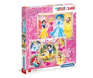 Puslespill - Clementoni 2x60 pcs. Puzzles Kids Special Collection Princess - 07133