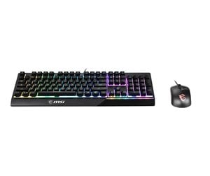 Tastatur - MSI Vigor GK30 combo - keyboard and mouse set - US - Tastatur & Mussett - Amerikansk Engelsk - Svart - S11-04US602-CLA