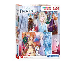 Puslespill - Clementoni 2x20 Puzzles Kids Frozen 2 - 24759