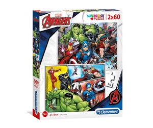 Puslespill - Clementoni Puzzle The Avengers 2x60st. - 21605