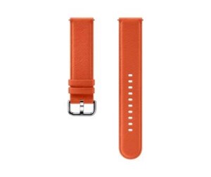 Smartklokke - Tilbehør - Samsung Galaxy Watch Active2 - Leather Strap - Orange - ET-SLR82MOEGWW