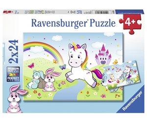 Puslespill - Ravensburger Unicorn 2x24p - 78288