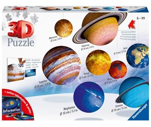 Puslespill - Ravensburger 3D Puzzle Solar System 3D Puslespill - 116683