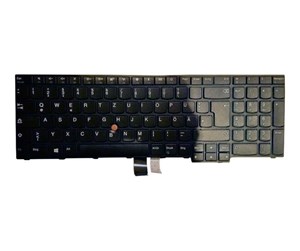 Tastatur - Lenovo Thinkpad Keyboard E570 DE - Bærbart tastatur - til utskifting - Tysk - Svart - 01AX132