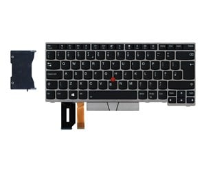 Tastatur - Lenovo Chicony - Bærbart tastatur - til utskifting - Engelsk - Storbritannia - Sølv - 01YN368