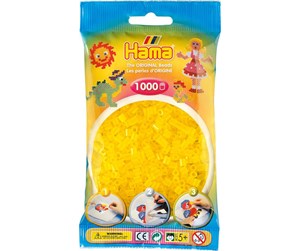 Kreative leker - Hama Ironing beads-yellow transparent (014) 1000pcs. - 207-14