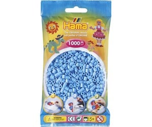 Kreative leker - Hama Iron-on Beads - Pastel Blue (046) 1000pcs. - 207-46