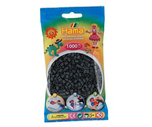 Kreative leker - Hama Ironing beads-dark grey (071) 1000pcs. - 207-71