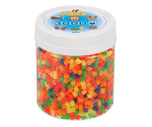 Kreative leker - Hama Ironing Beads in Pot - Neon Mix (51) 3000pcs. - 209-51