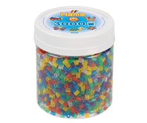 Kreative leker - Hama Ironing Beads in Pot - Transparent Mix (53) 3000pcs. - 209-53