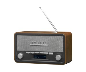 DAB, nettverks- og klokkeradio - DENVER DAB-18 - clock radio - Bluetooth - DAB/DAB+/FM - Stereo - Brun - DAB-18