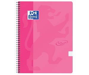 Blokker & Notisbøker - Oxford Touch Notebook A4 squared 5 mm soft touch cover twin-wire 140 pages - 400118802