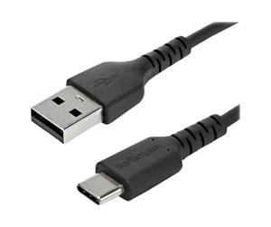 USB - StarTech.com 2 m / 6.6 ft. USB 2.0 to USB C Cable - Black - Aramid Fiber - USB-C cable - 2 m - RUSB2AC2MB