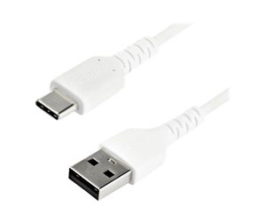 USB - StarTech.com 2 m / 6.6ft. USB 2.0 to USB C Cable - White - Aramid Fiber - USB-C cable - 2 m - RUSB2AC2MW