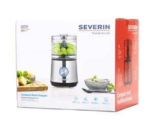 Kjøkkenmaskin - SEVERIN Kjøkkenmaskin KM 3865 - food processor - 400 W - brushed stainless steel/black - KM 3865