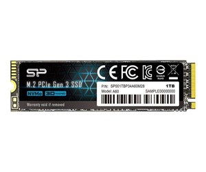 SSD - Silicon Power P34A60 SSD - 1TB - M.2 2280 - PCIe 3.0 - SP001TBP34A60M28