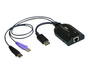 Repeater & Transceiver - ATEN KA7169 USB DisplayPort Virtual Media KVM Adapter with Smart Card Support - KA7169-AX